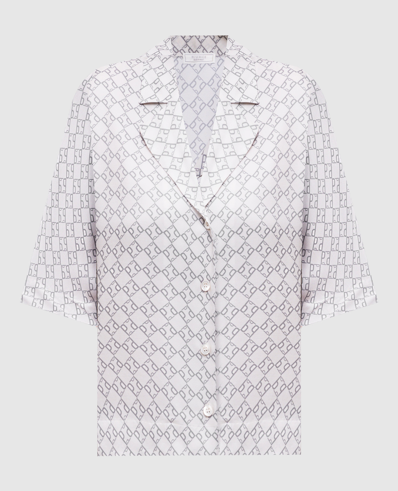 

Gray blouse with monogram logo print Peserico, Grey