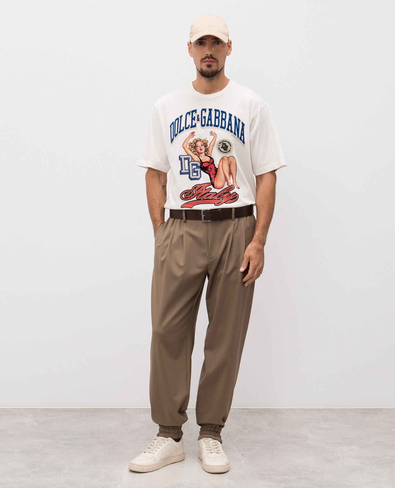 

White T-shirt with print Dolce&Gabbana