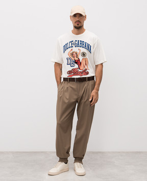 Dolce&Gabbana White T-shirt with print G8PN9ZG7PKK
