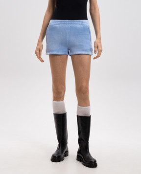 Alexander Wang Blue shorts with logo print 4CC3244404