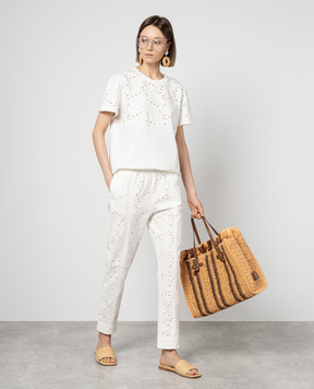 Twinset White t-shirt with embroidery 241LL2JKK