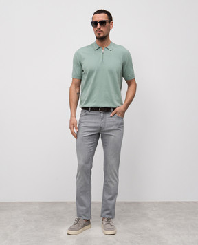 Stefano Ricci Grey jeans with logo MST51B2110T01299