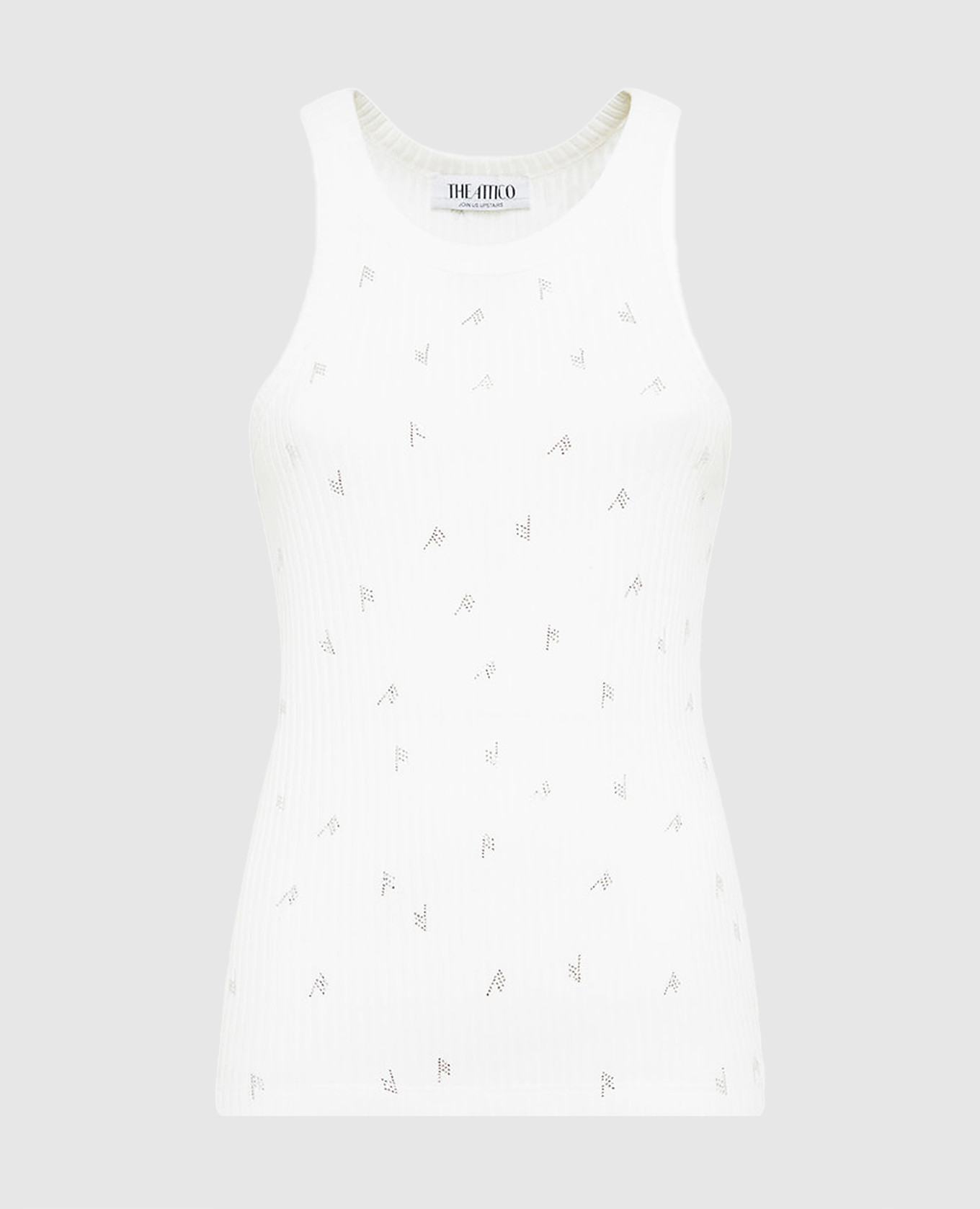 

White top with a scar with crystals The Attico, Белый