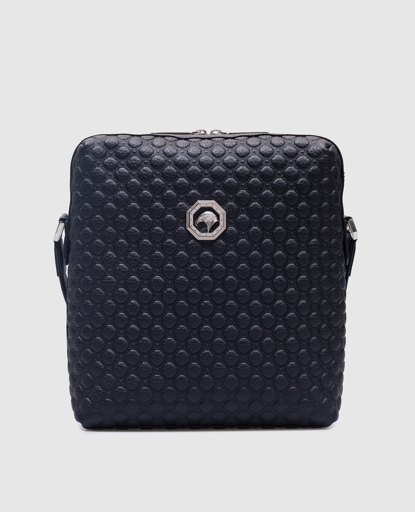 

Blue leather bag with Asia pattern Stefano Ricci