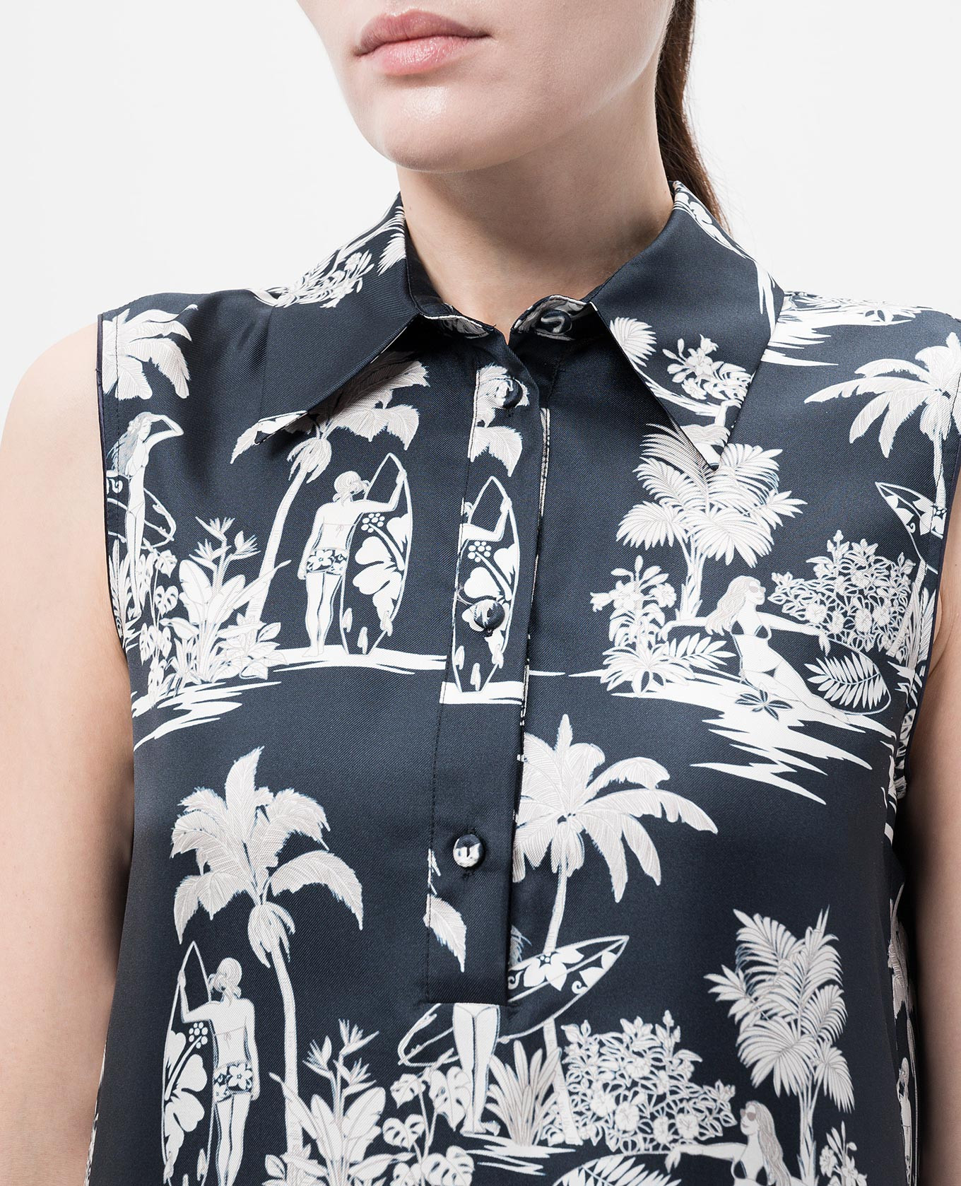 DIONNE blue printed silk dress Max Mara 5