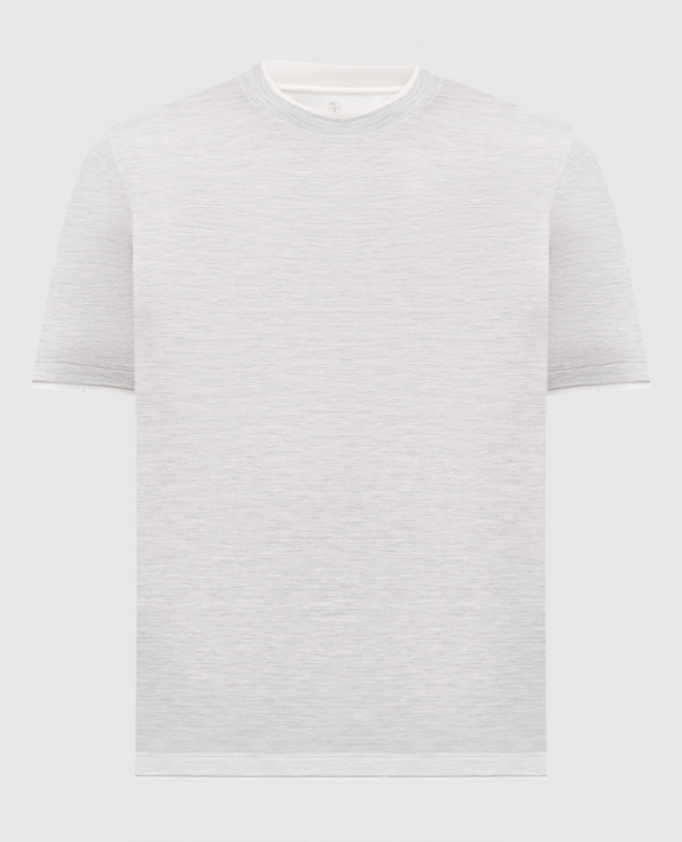 Gray silk t-shirt Brunello Cucinelli
