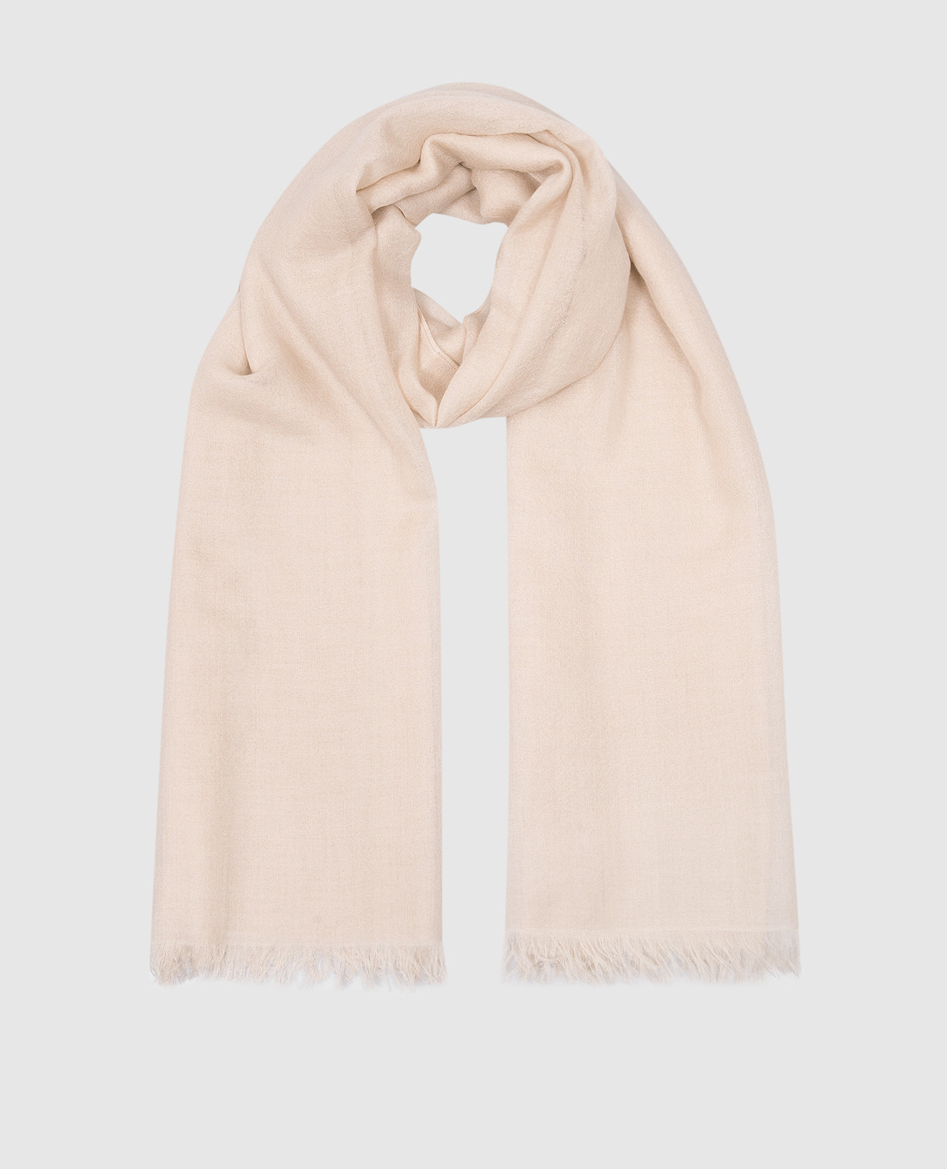 

Beige stole made of cashmere and silk Brunello Cucinelli, Бежевый