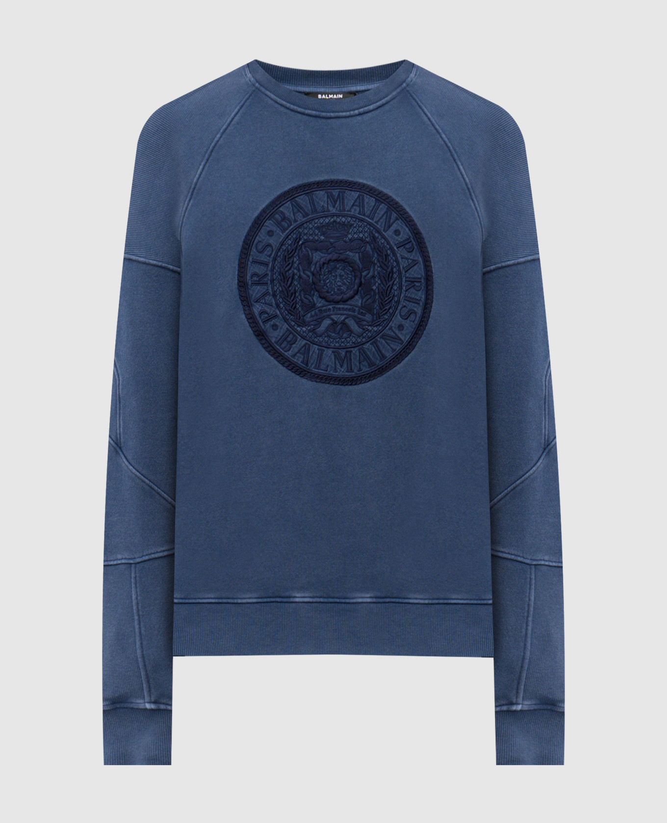 Blue sweatshirt with Coin embroidery Balmain
