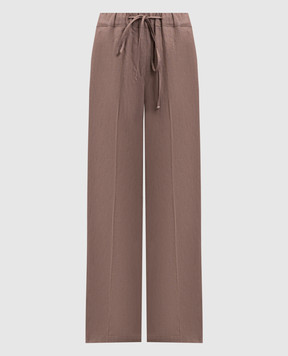 Babe Pay Pls Brown linen pants 0D26010514