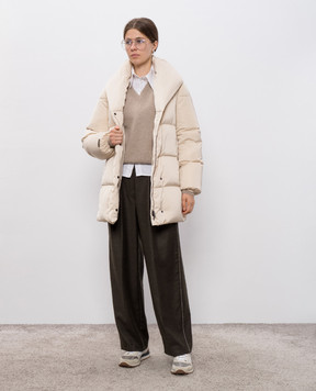 Peserico Beige down jacket S24085A06104