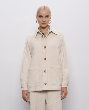 Momoni Yame beige corduroy jacket 256MMOCO036256MO18
