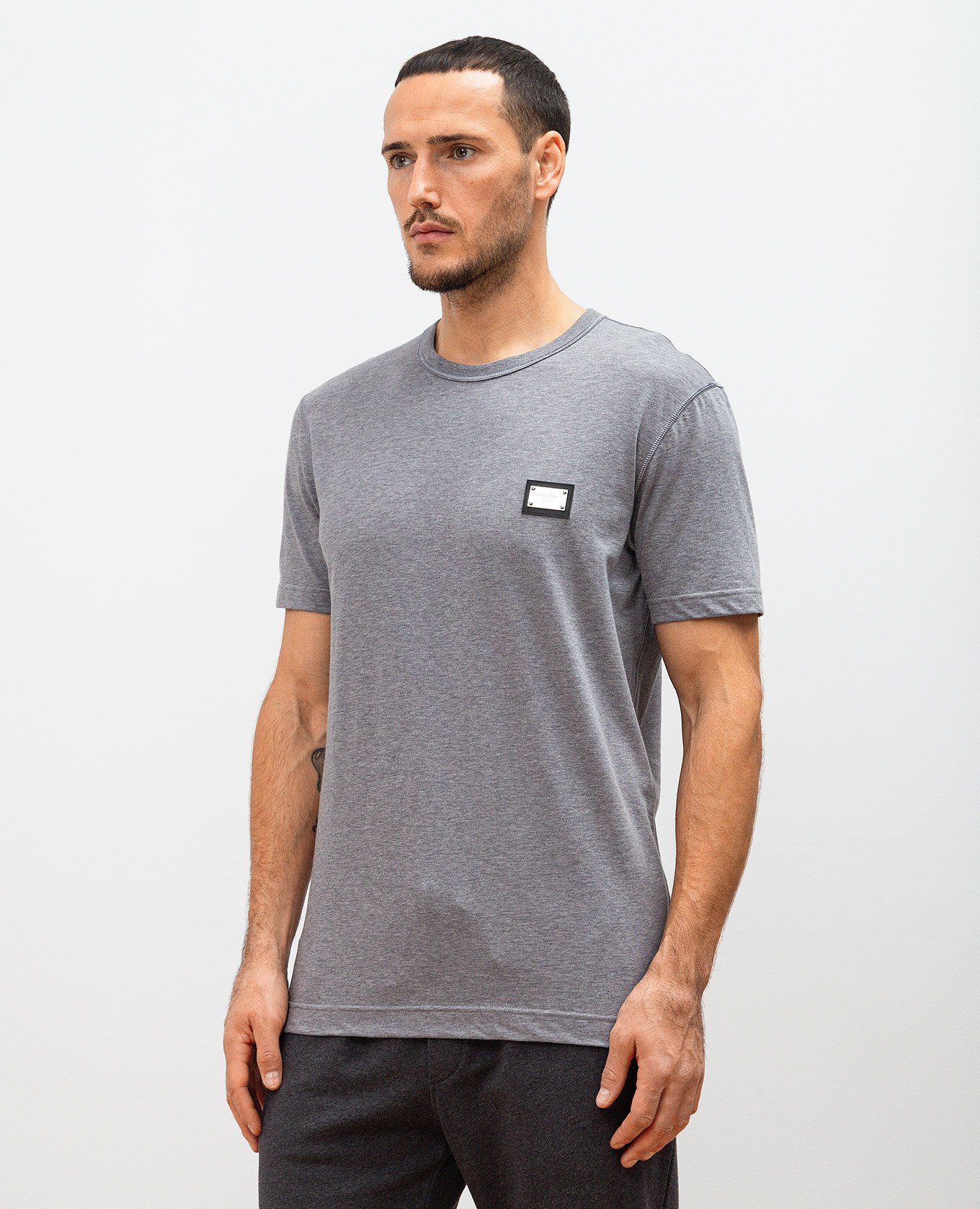 

Gray t-shirt with metallic logo Dolce&Gabbana, Grey