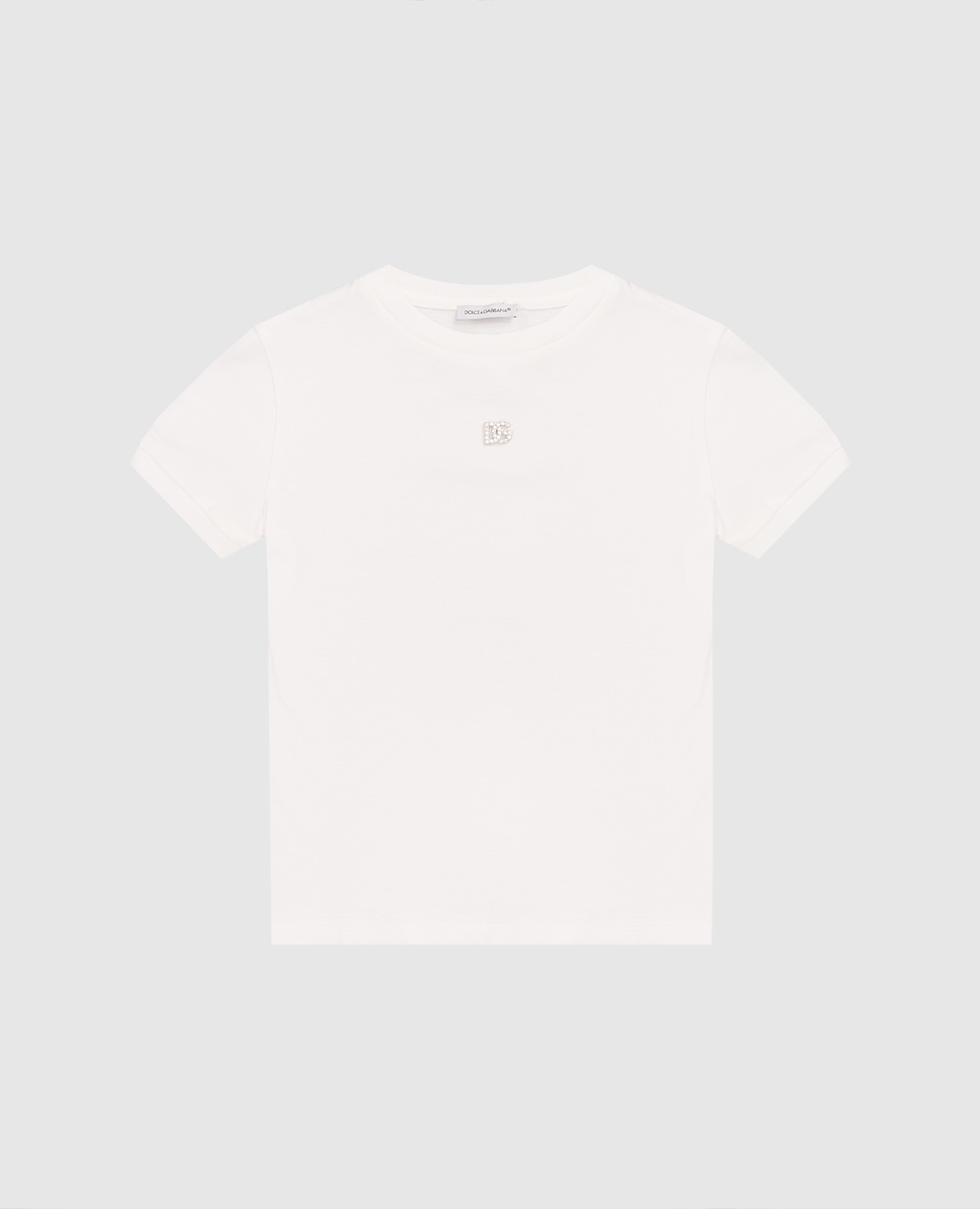 Children&#39;s white T-shirt with logo Dolce&Gabbana