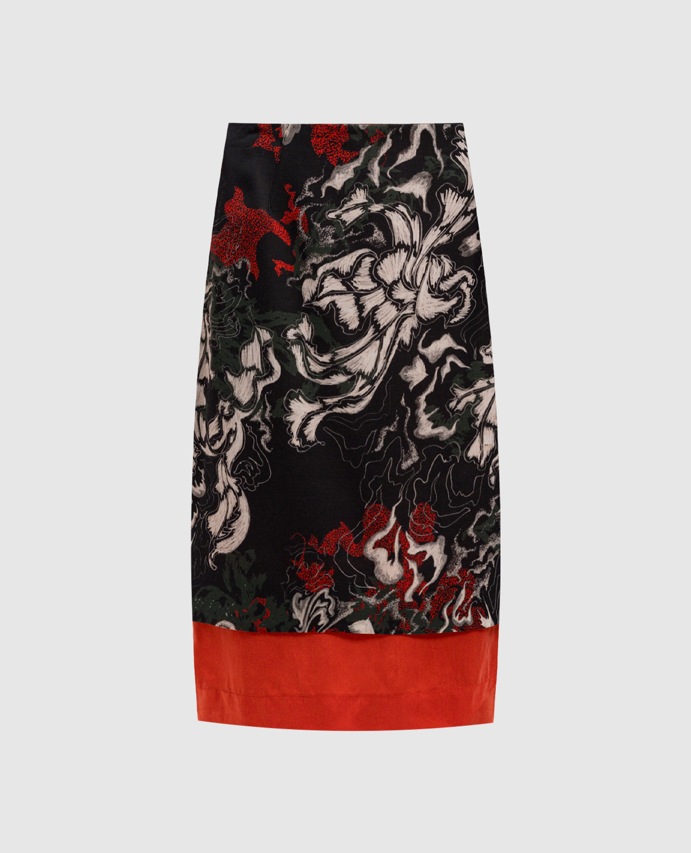 

Gray skirt with wool in a print Cedric Charlier, Серый