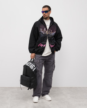 Balenciaga City Of Angels black sports jacket 744444TSVR6