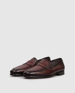 Santoni Brown leather loafers MCNC18837SI9KMEM