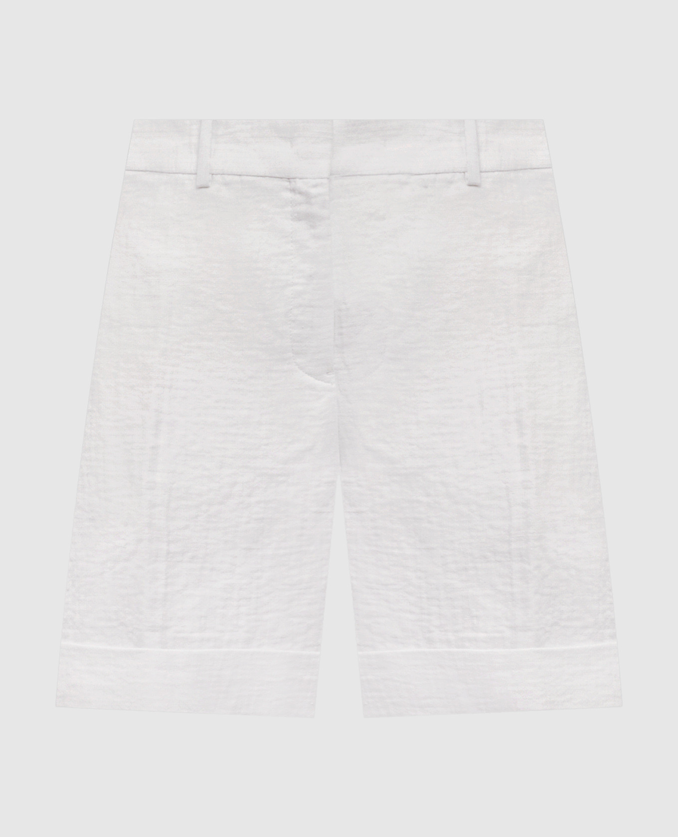 

White linen shorts with lapels Jil Sander