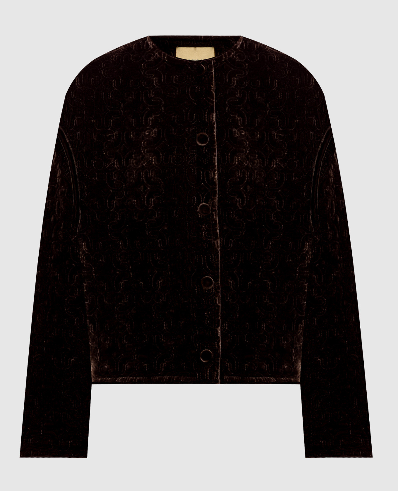 

Brown velour jacket Cranberry with silk Momoni