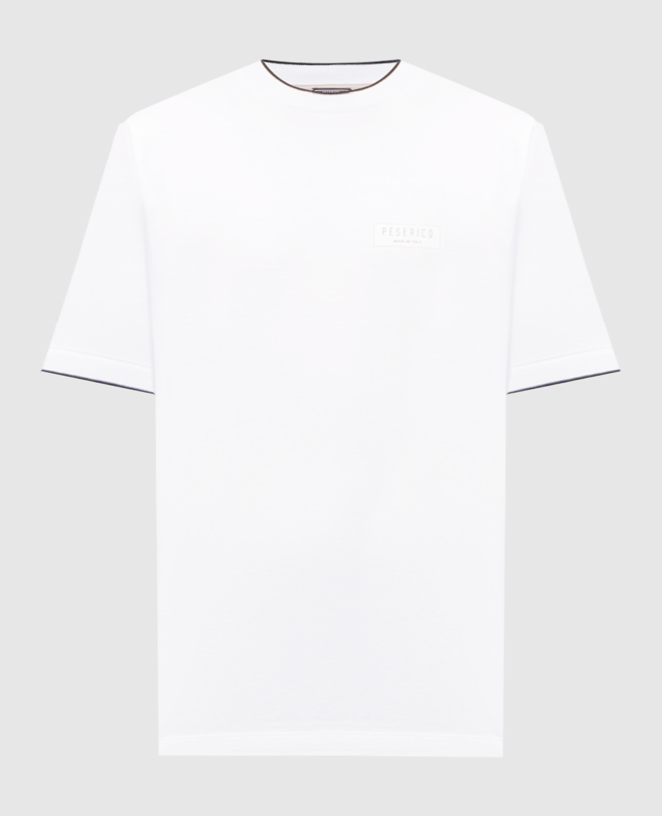 White T-shirt with logo print Peserico