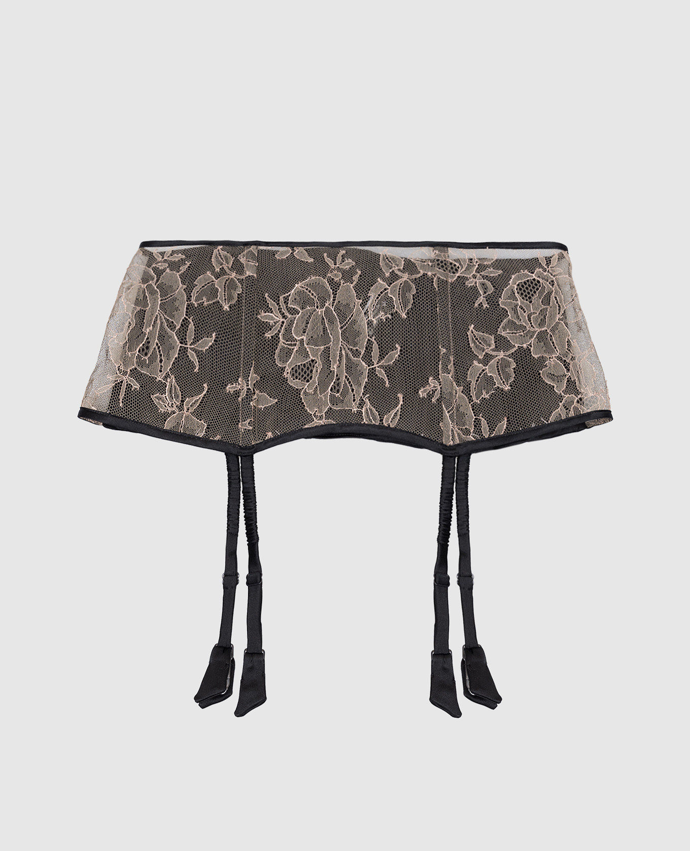 

Beige lace belt for stockings Carine Gilson, Black