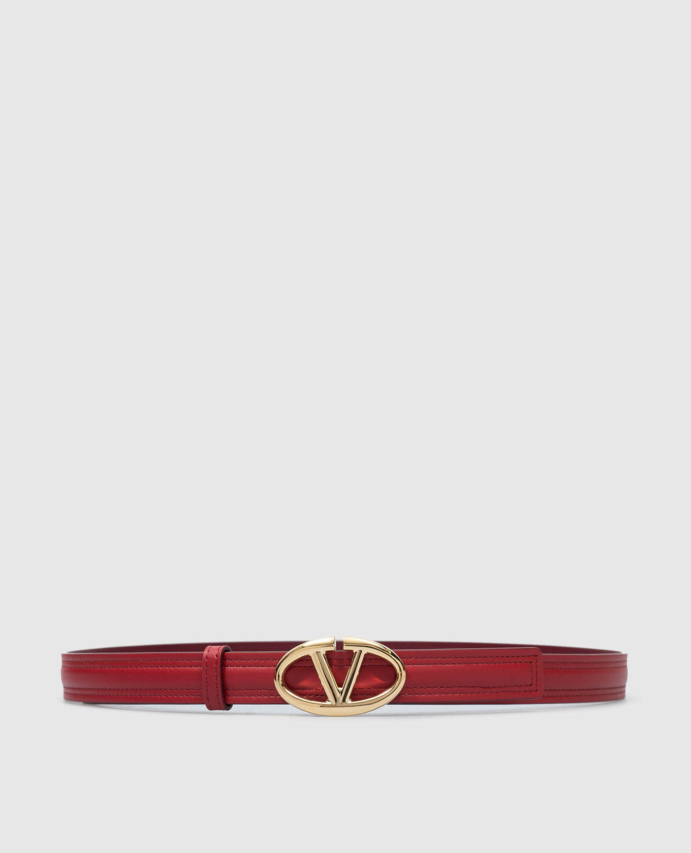 

Red leather strap with metal VLogo Signature logo Valentino