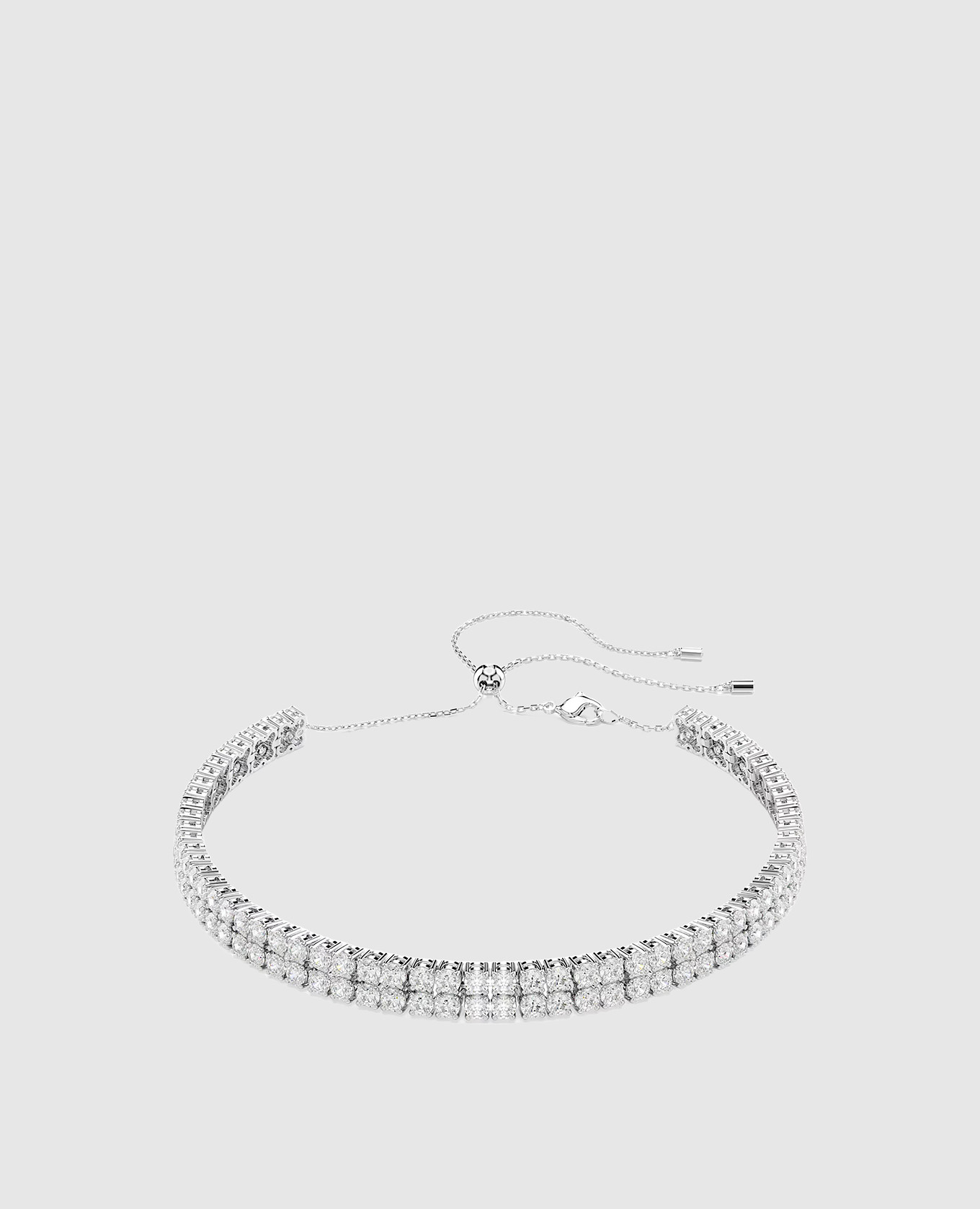 

Matrix silver choker with crystals Swarovski