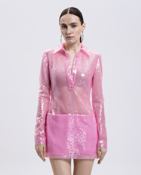 David Koma Pink sequin mini dress SS25DK04D