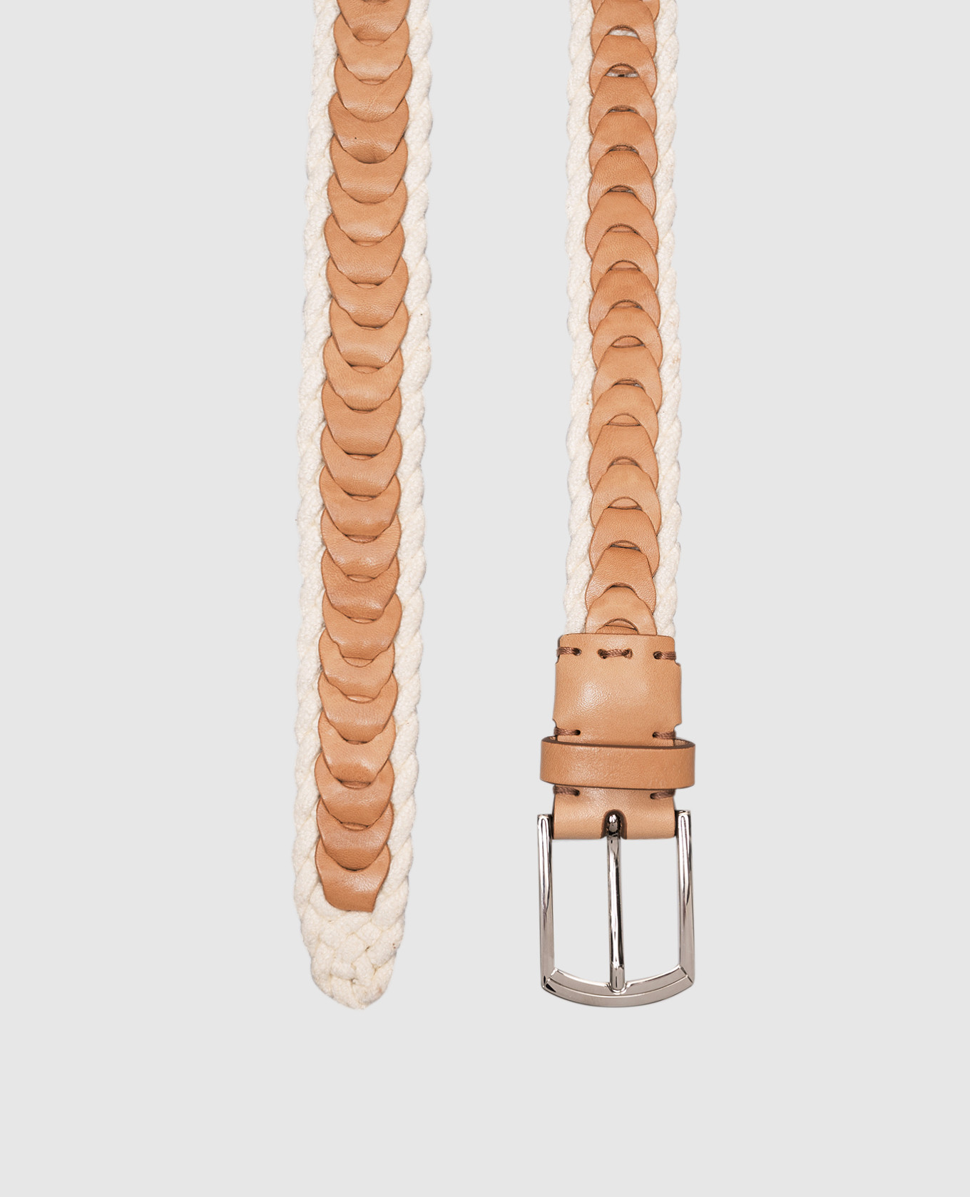 

Beige combination braided belt Brunello Cucinelli