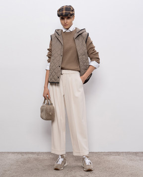Brunello Cucinelli Brown ribbed jumper M19194710P