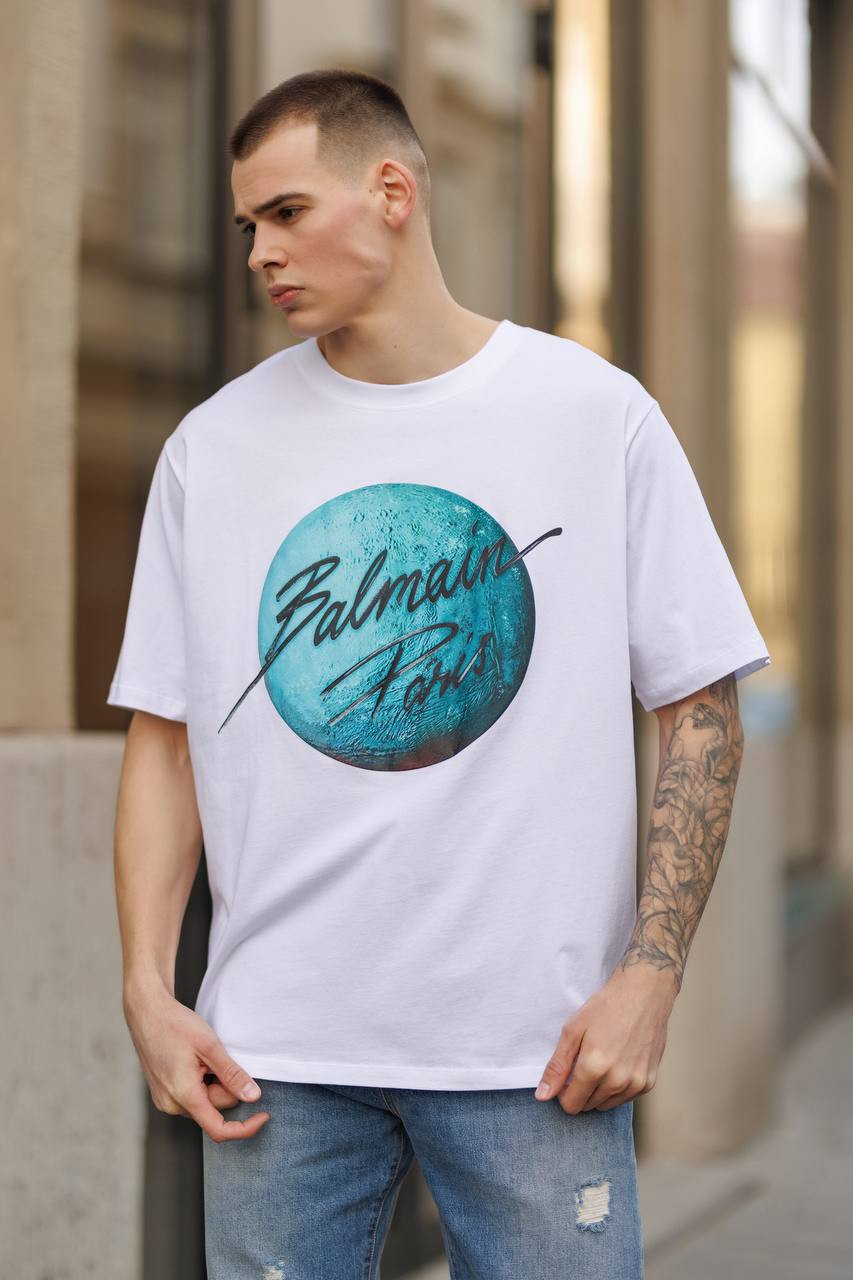 

White T-shirt with print Balmain