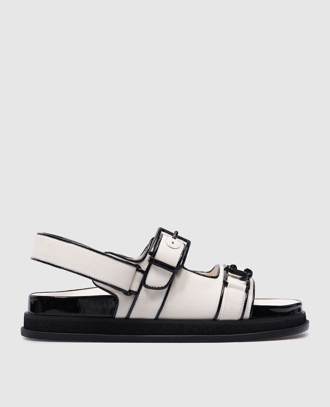 

Elyn logo sandals in white Jimmy Choo