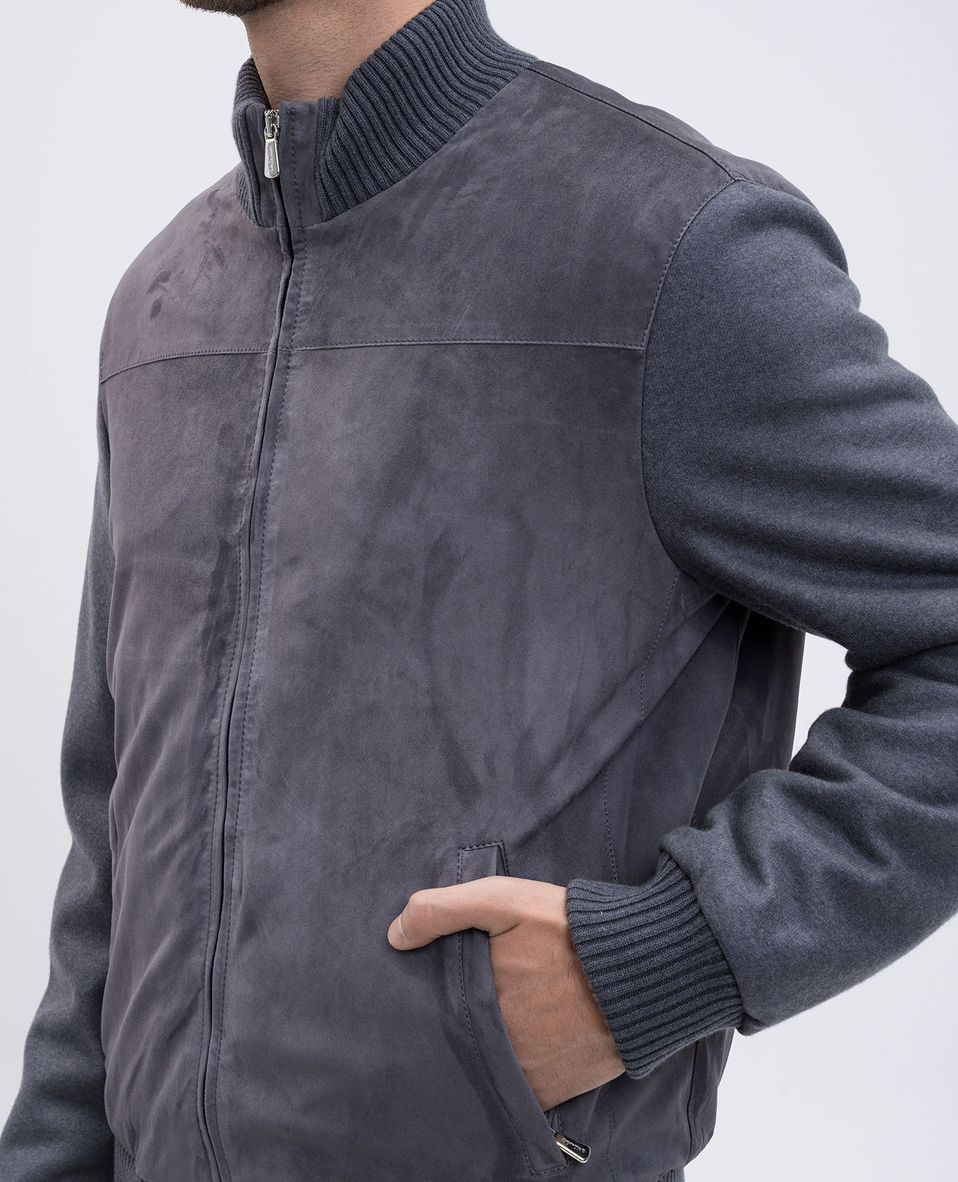 Gray combination jacket Enrico Mandelli 5