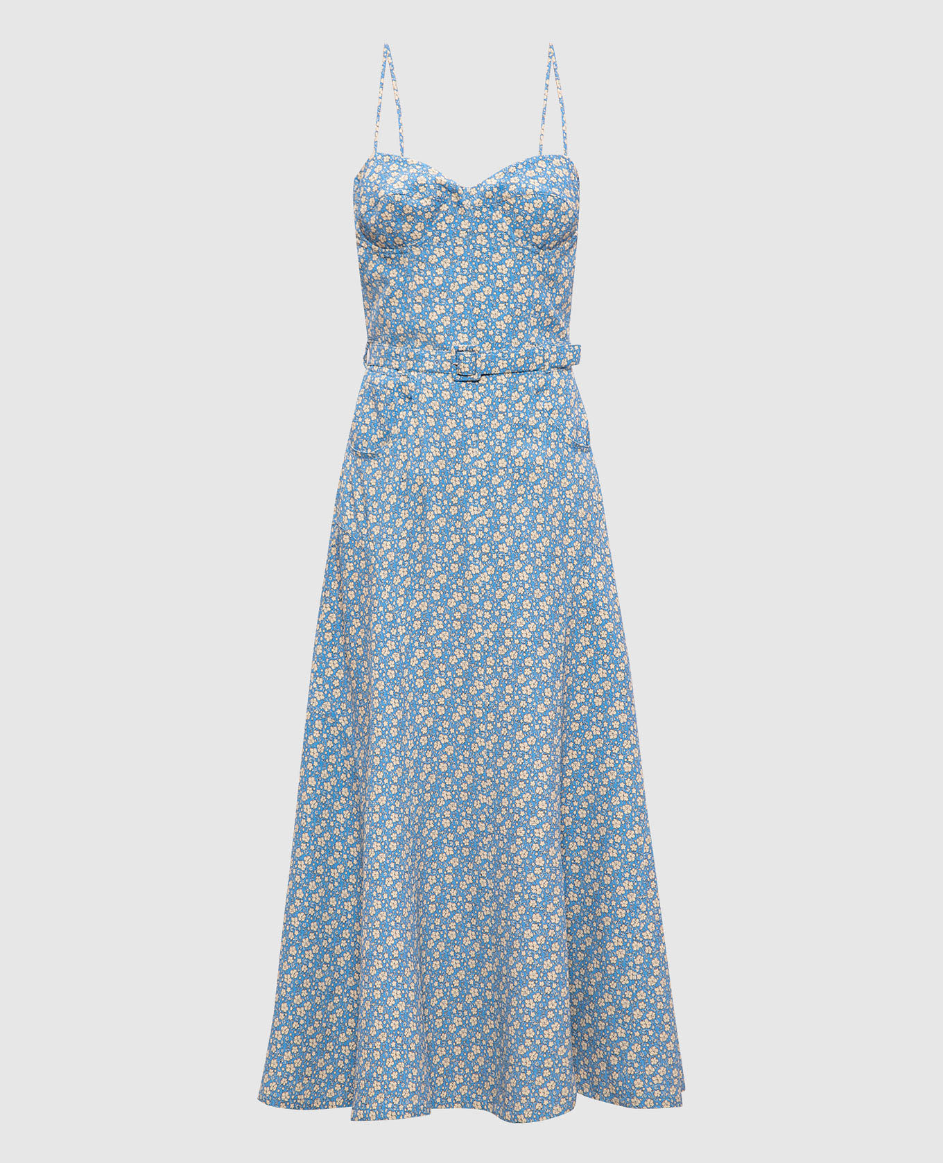 Blue floral bustier dress Ermanno Scervino