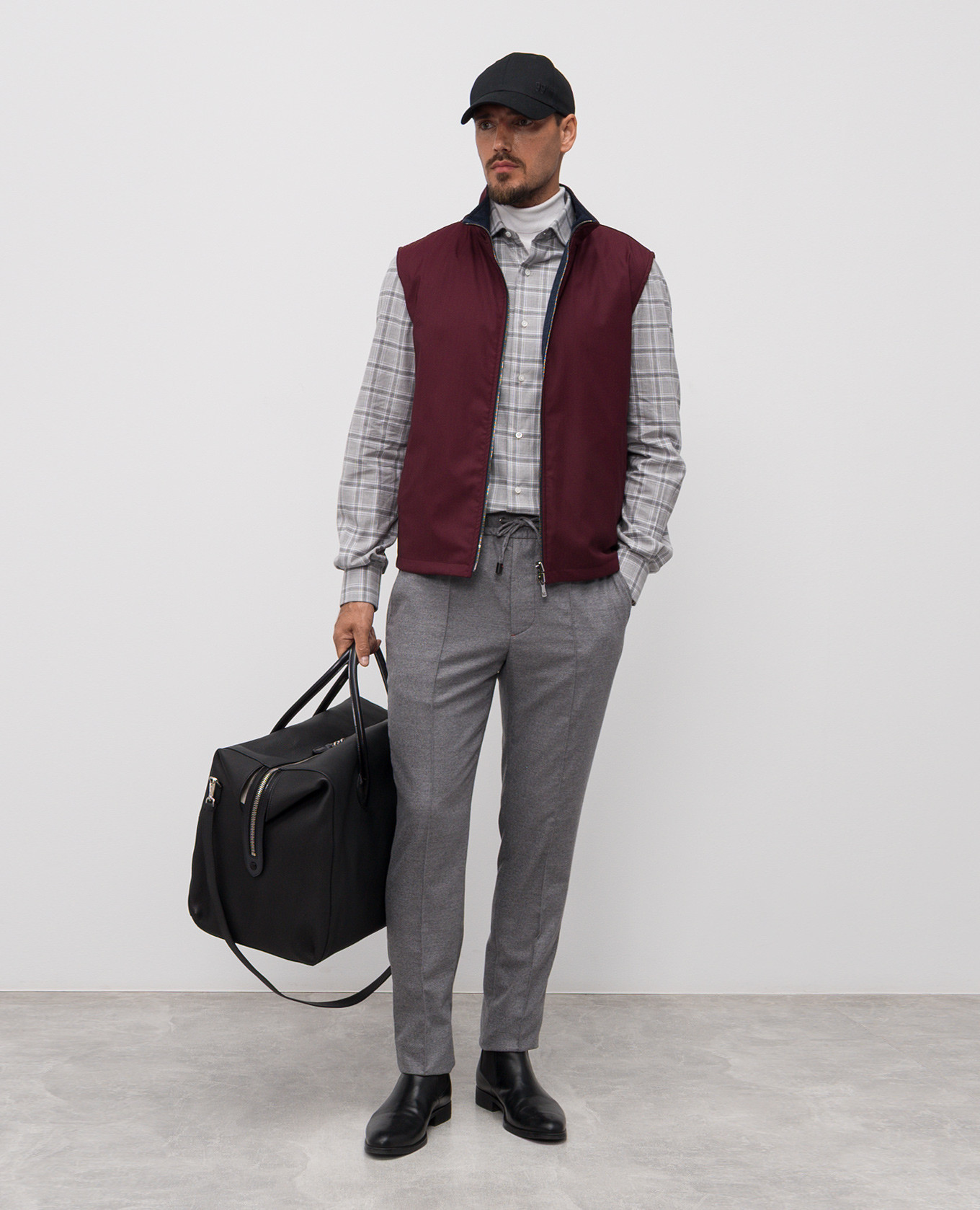 

Gray wool pants ISAIA, Grey