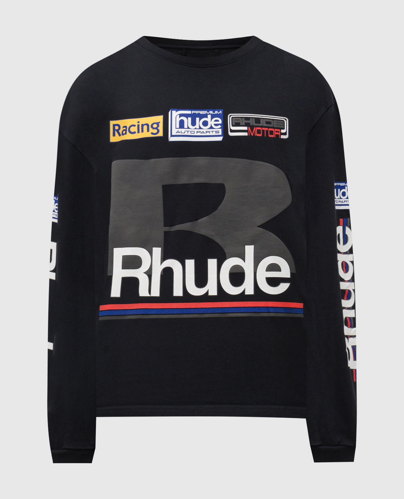 Black sweatshirt with logo print Rhude