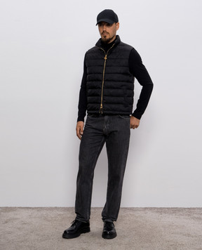 Versace Barocco black down vest 10210251A09785