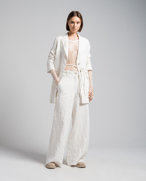 Masnada White openwork longsleeve 7695