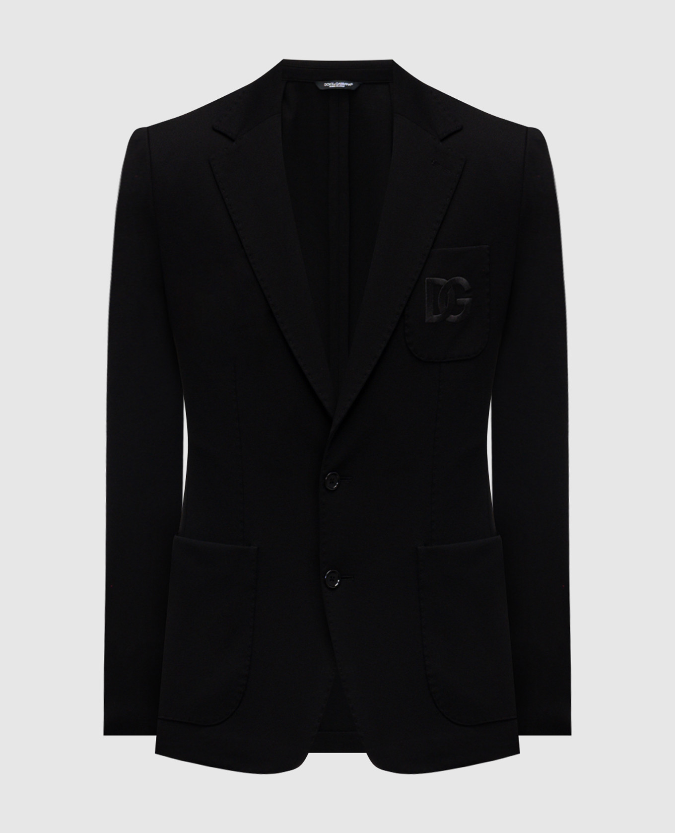 Black blazer with DG logo monogram embroidery Dolce&Gabbana