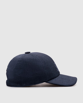 Stefano Ricci Blue wool, silk and linen cap MCV51SB02EWKL01L