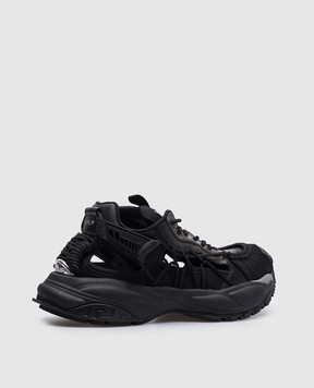 Versace Black combination sneakers Mercury M_VS_01 with figured cutouts 10167111A11861