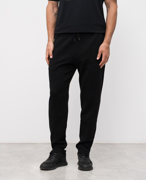 Brunello Cucinelli Black joggers with zippers MM8313263G