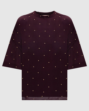 Twinset Burgundy blouse with logo 252TP2033