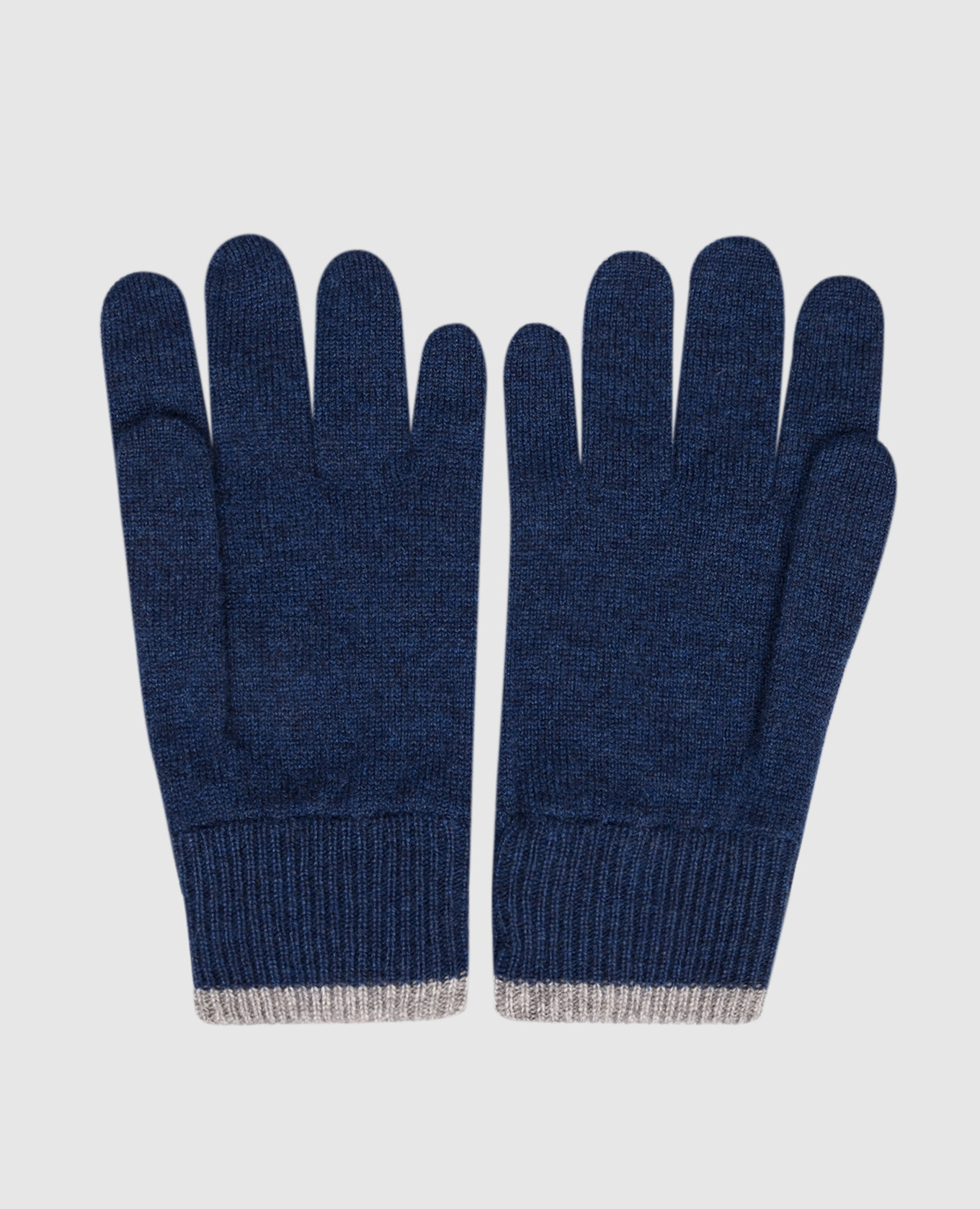 Children&#39;s blue cashmere gloves Brunello Cucinelli