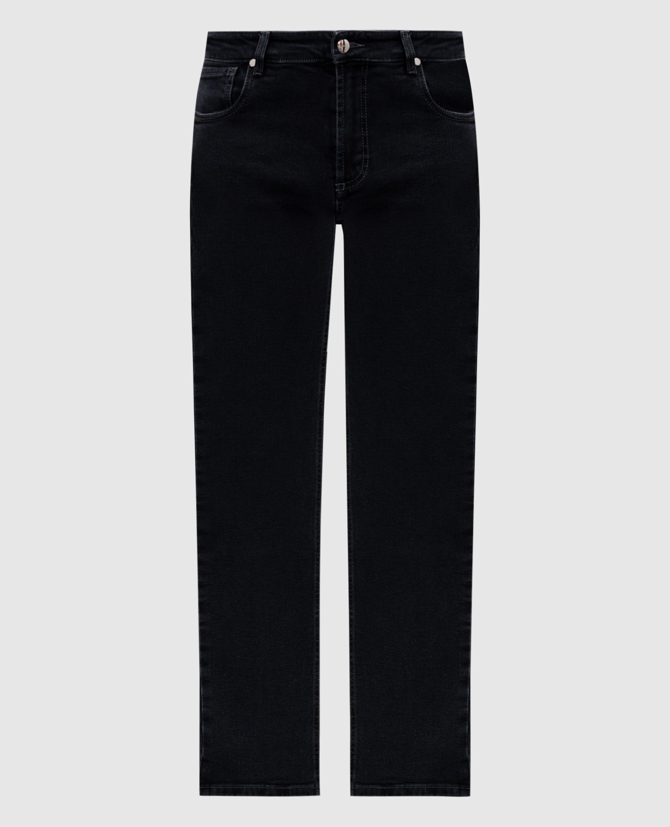 

Gray jeans with logo patch Enrico Mandelli, Grey