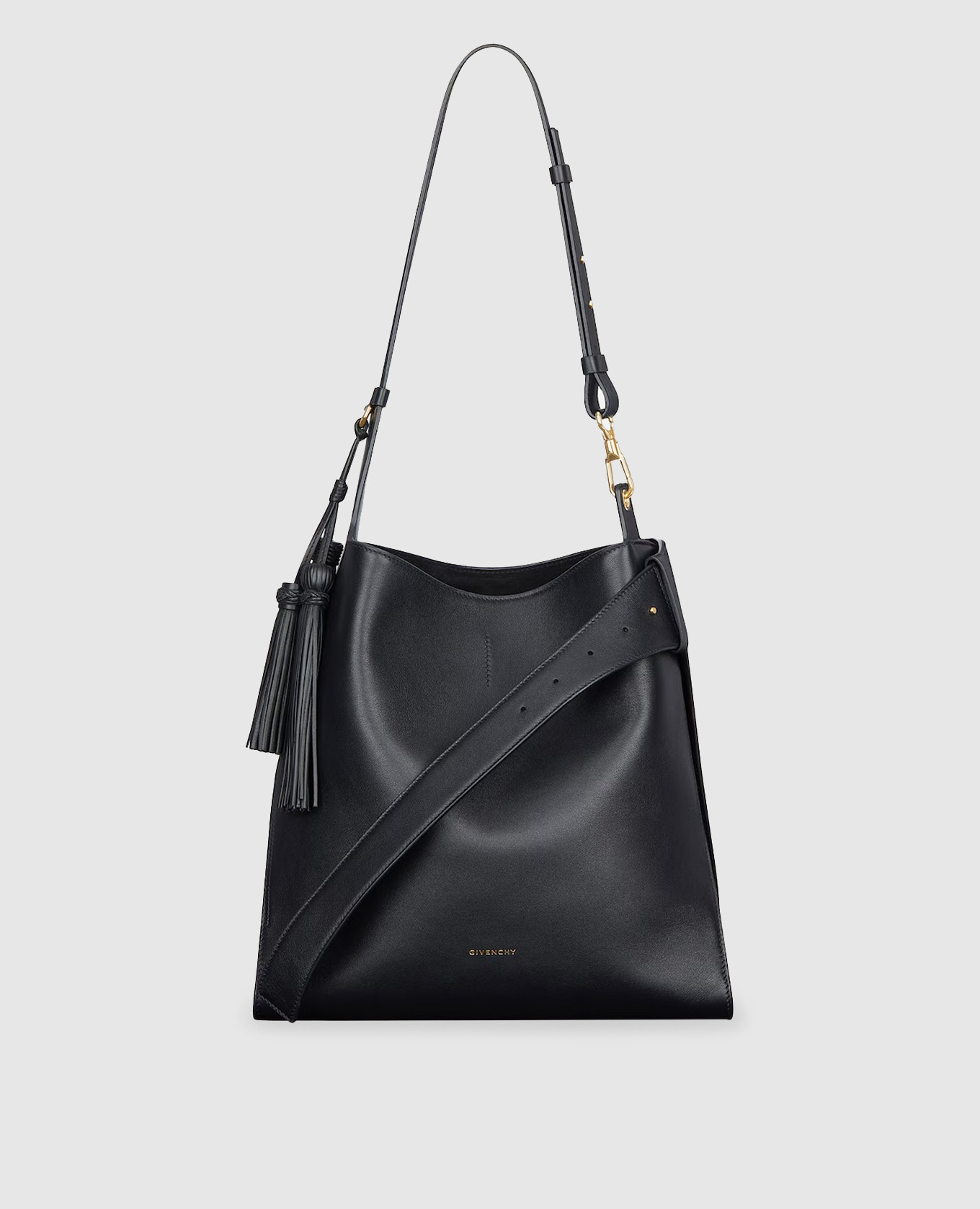 

Black Belted Leather Bag with Logo Givenchy