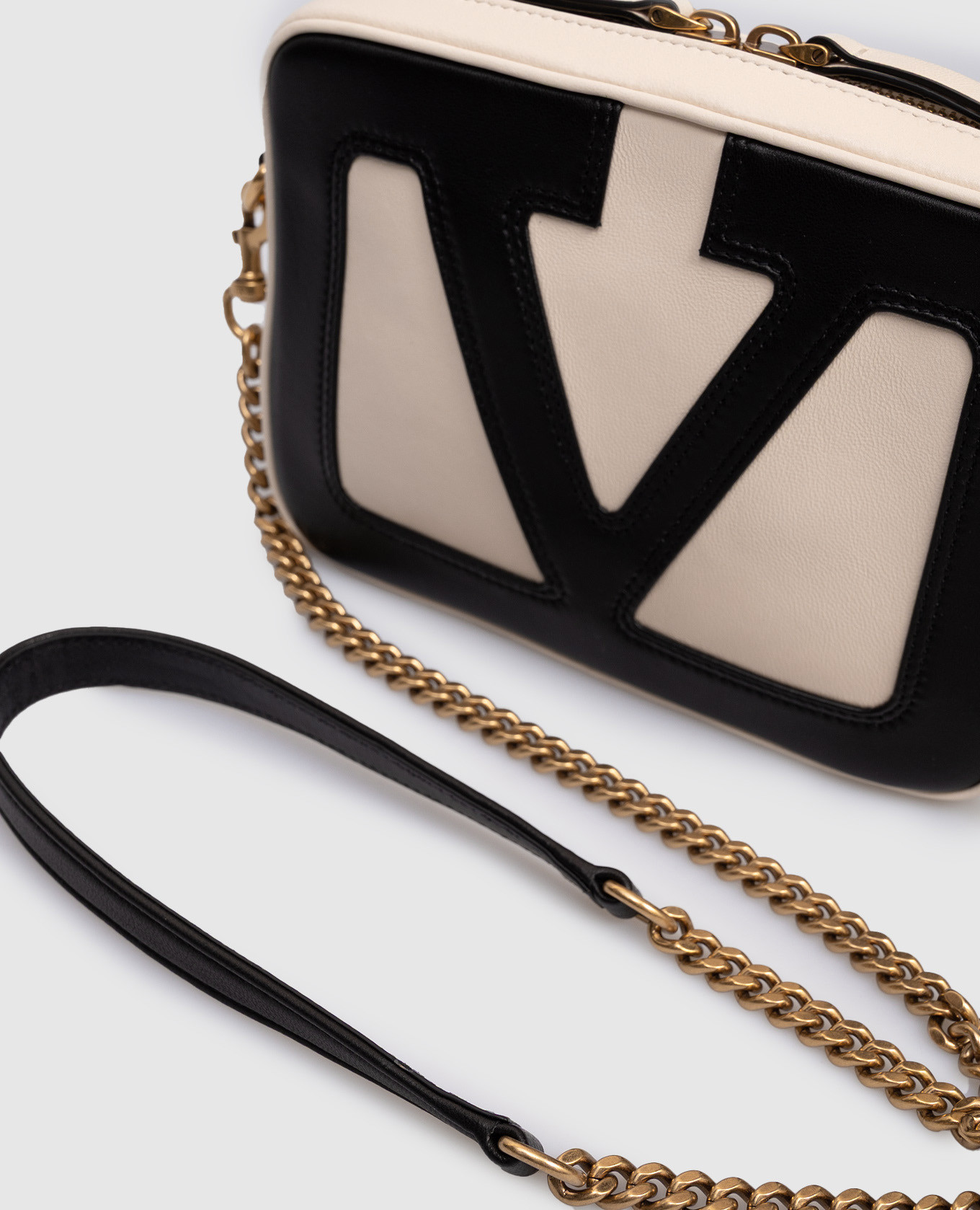 Viva Superstar beige leather cross-body bag Valentino 4