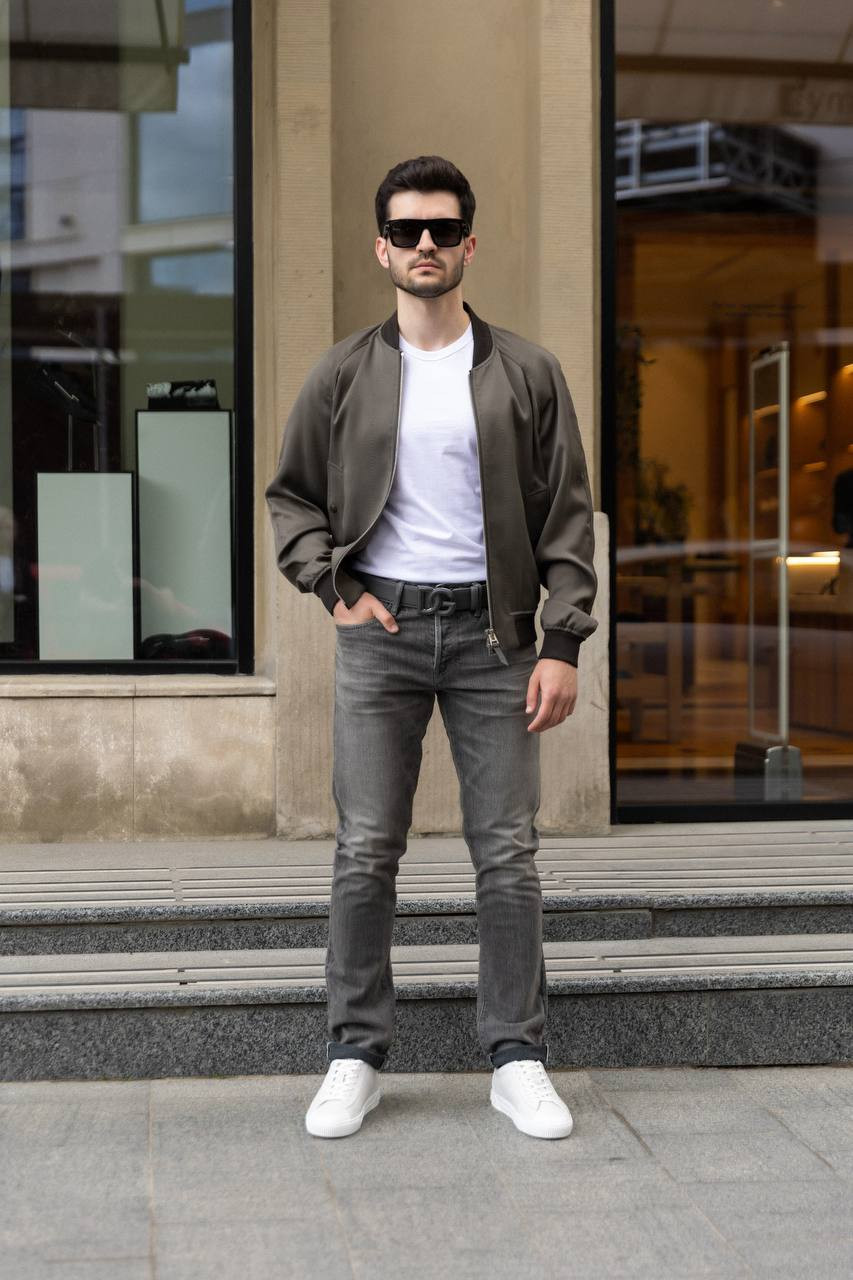 

Khaki bomber jacket Tom Ford