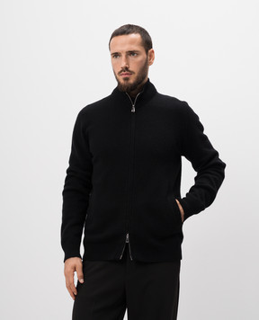 Cashmere&Whiskey Black cashmere cardigan MU7931307341PF