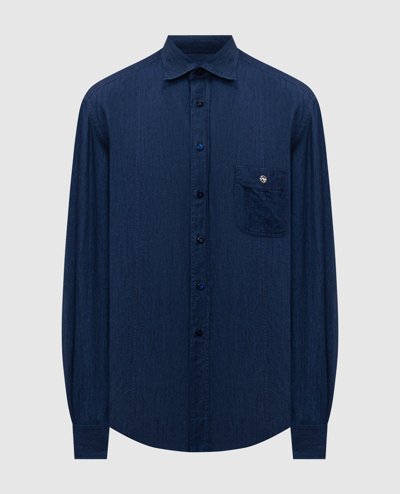 

Blue silk shirt with emblem Stefano Ricci