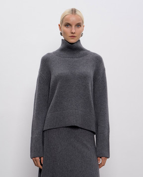 LISA YANG Grey Fleur cashmere sweater 2022098